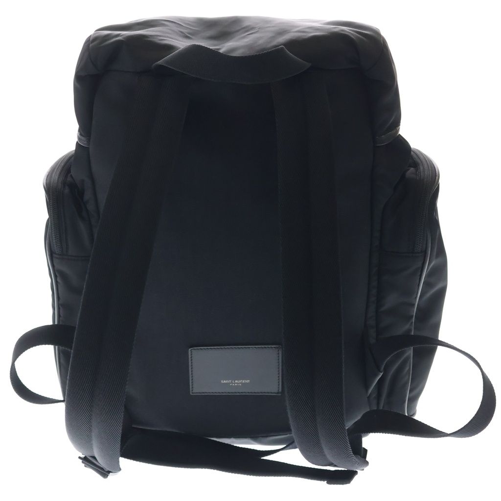 Saint Laurent Paris City Multi Pocket Backpack Black Nylon Leather — view 2