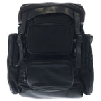Saint Laurent Paris City Multi Pocket Backpack Black Nylon Leather
