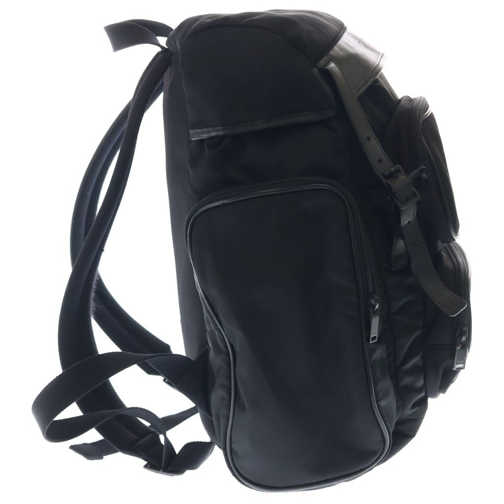 Saint Laurent Paris City Multi Pocket Backpack Black Nylon Leather — view 3