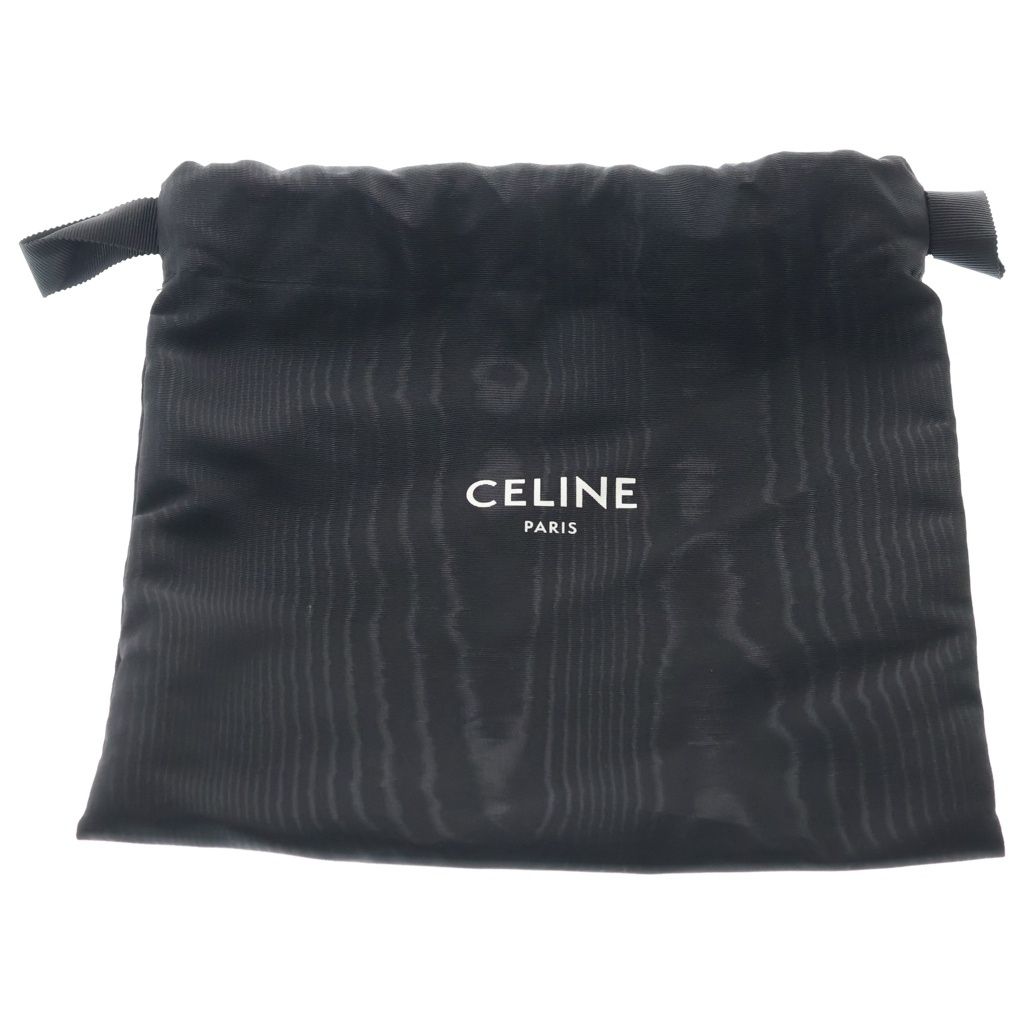 Celine Triomphe Mini Chain Mini Shoulder Bag Black Leather Gold — view 6