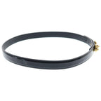 Saint Laurent Paris Maillon Leather Belt Black Patent Gold — view 3