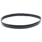 Saint Laurent Paris Maillon Leather Belt Black Patent Gold — view 2