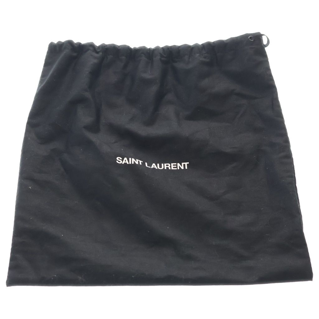 Saint Laurent Paris Maillon Leather Belt Black Patent Gold — view 6