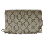 Gucci GG Supreme Dionysus Canvas Leather Chain Shoulder Bag Beige — view 2