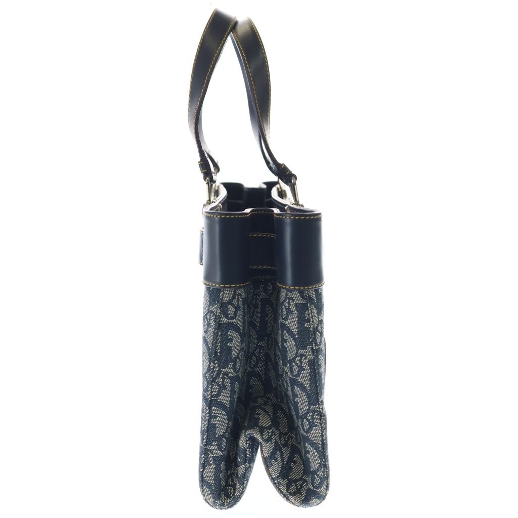 Dior Trotter Canvas Leather Tote Blue — view 3