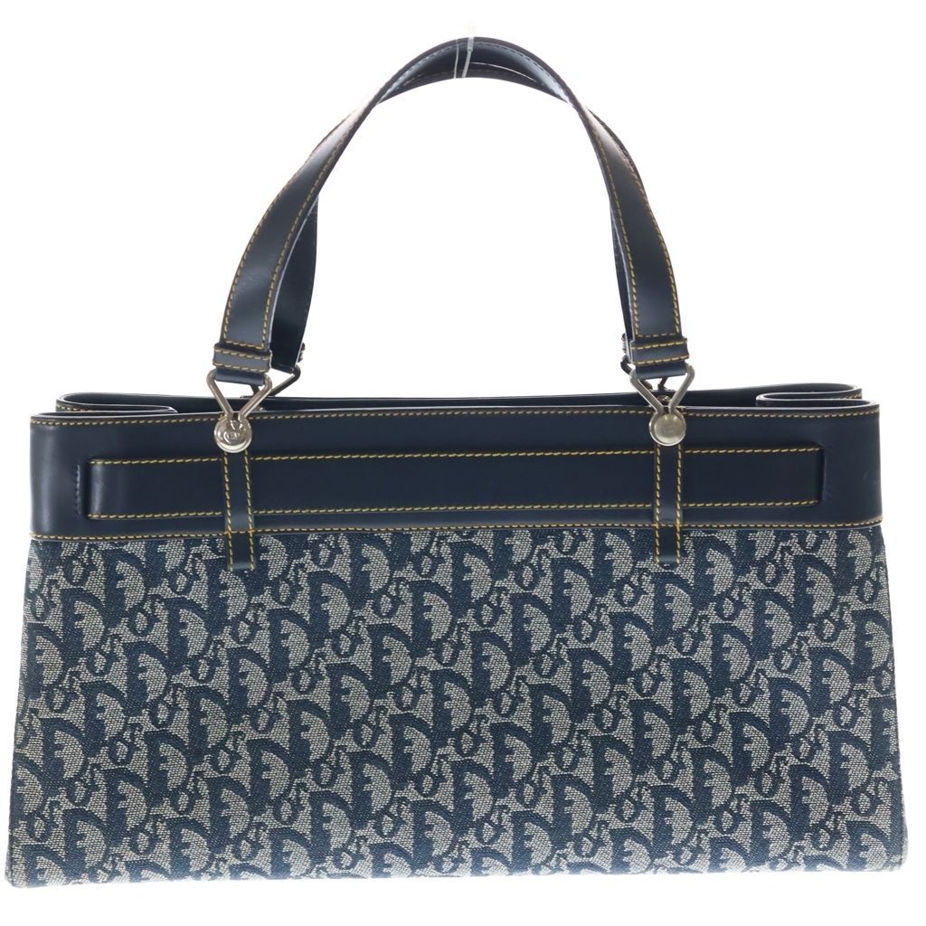 Dior Trotter Canvas Leather Tote Blue — view 2
