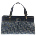 Dior Trotter Canvas Leather Tote Blue