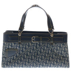 Dior Trotter Canvas Leather Tote Blue