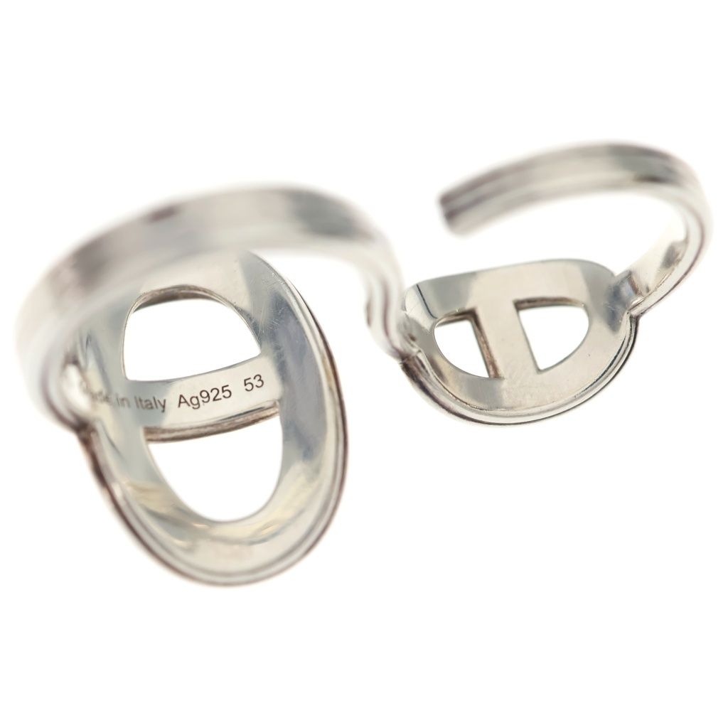 Hermes Chaine D'ancre Double Ring Silver — view 6