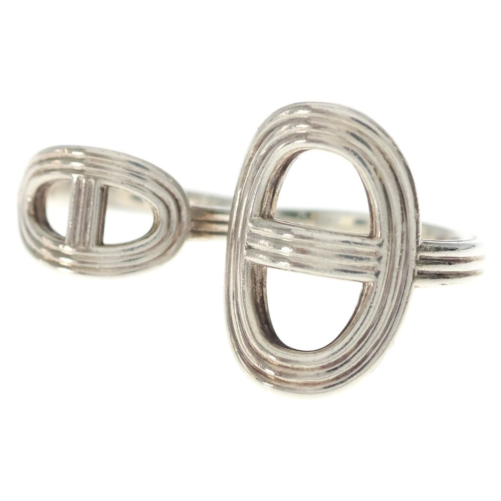 Hermes Chaine D'ancre Double Ring Silver