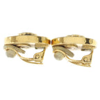 Chanel CC Logo Earrings Black Gold — view 4