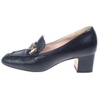 Gucci Interlocking Zumi Mid Heels Loafers Black