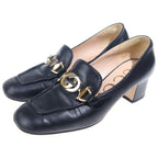 Gucci Interlocking Zumi Mid Heels Loafers Black — view 2