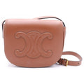 Celine Folco Cuir Triomphe Mini Shoulder Bag Brown Leather