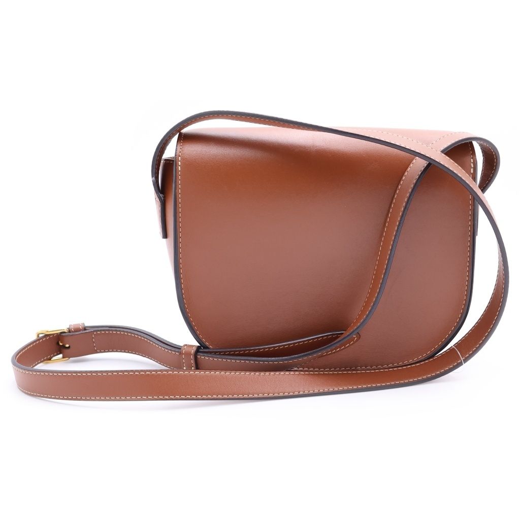 Celine Folco Cuir Triomphe Mini Shoulder Bag Brown Leather — view 2