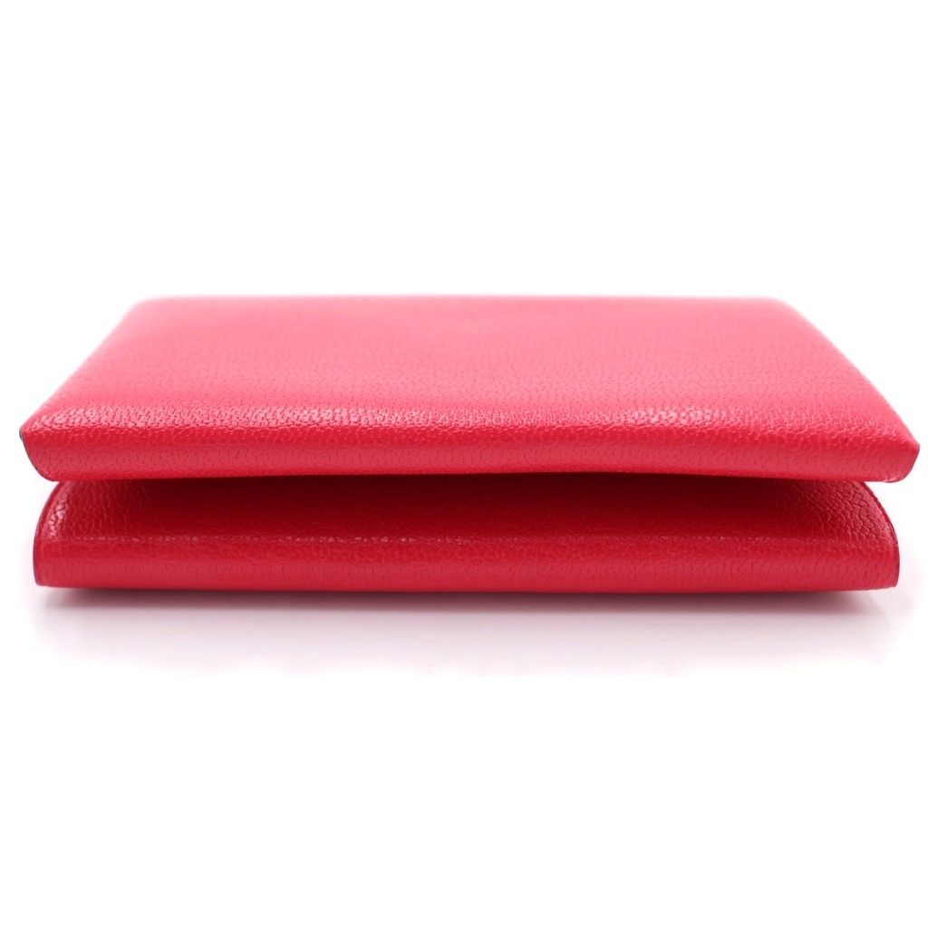 Hermes Calvi Duo Chevre Card Case Business Holder Coin Silver Pink — view 5