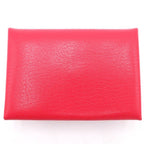 Hermes Calvi Duo Chevre Card Case Business Holder Coin Silver Pink