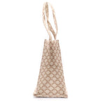 Celine Cabas Thais Large Triomphe Canvas Leather Tote Beige — view 3