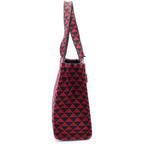 Prada Canvas Tote Red Black — view 3