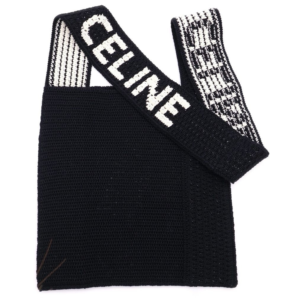 Celine Crocheted Cotton Logo Tote