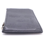 Saint Laurent Paris Skull Pineapple All Over Pattern Leather Card Case Black — view 3