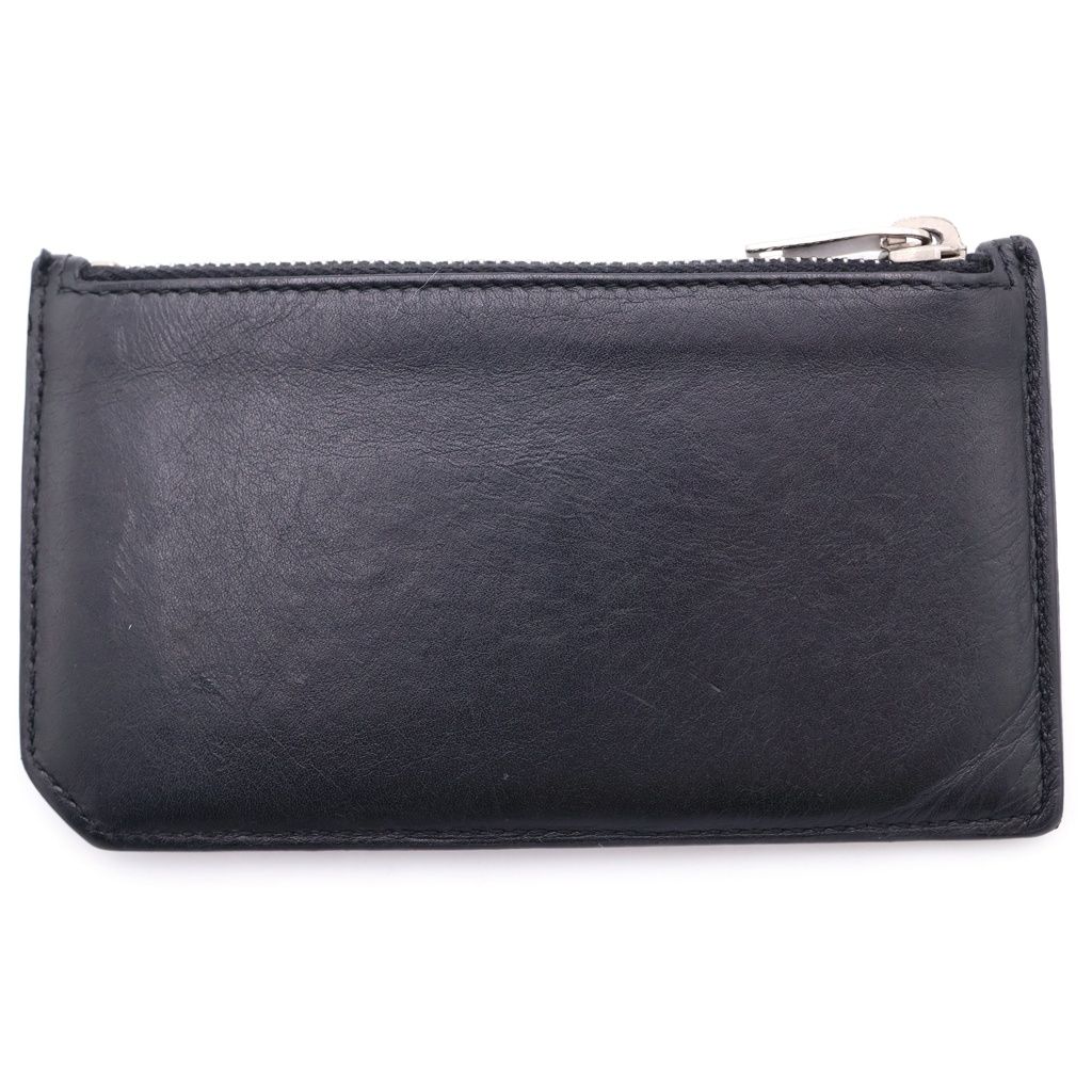 Saint Laurent Paris Skull Pineapple All Over Pattern Leather Card Case Black — view 2