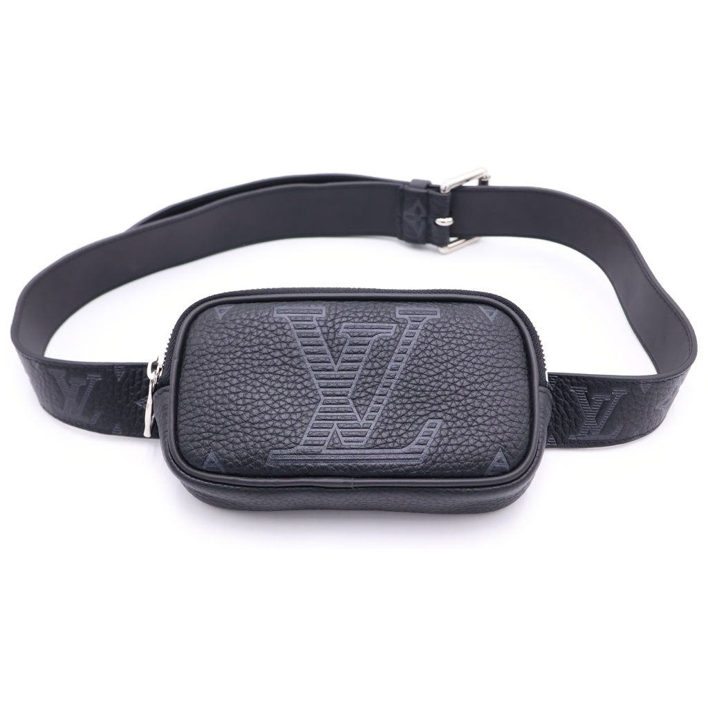 Louis Vuitton Sun Tulle Signature Pocket Ceinture Waist Bag Navy