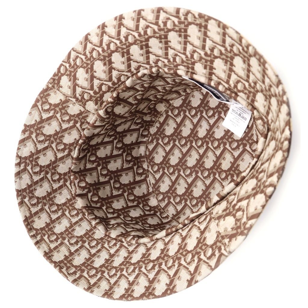 Dior Leopard Print Oblique Reversible Bucket Hat Multi — view 6