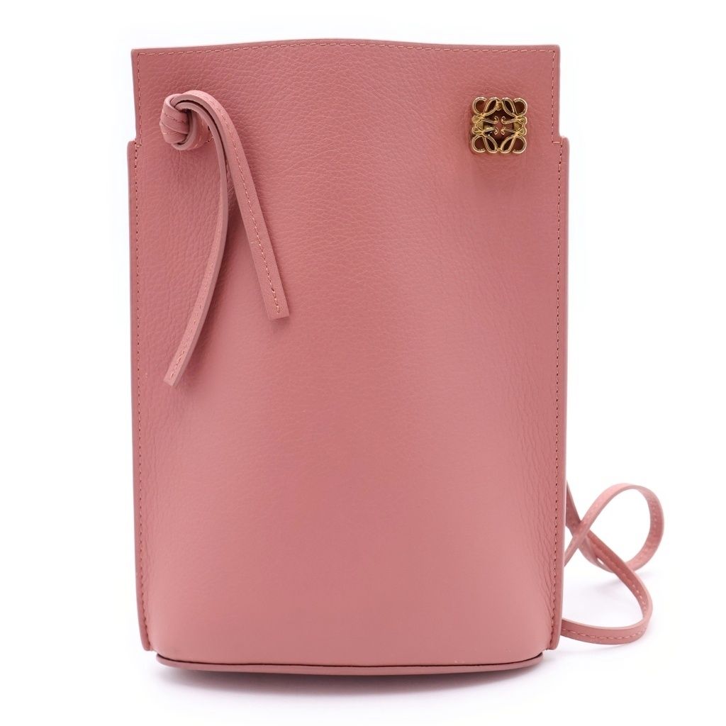 Loewe Dice Pocket Leather Shoulder Bag Pink