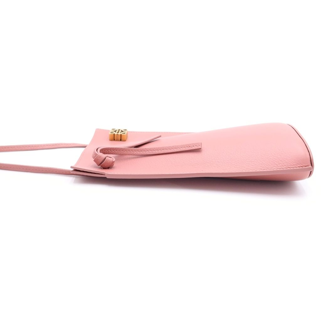 Loewe Dice Pocket Leather Shoulder Bag Pink — view 3