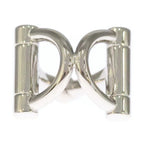 Hermes Mini Double D Scarf Ring Silver — view 4