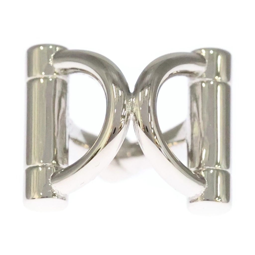 Hermes Mini Double D Scarf Ring Silver — view 4
