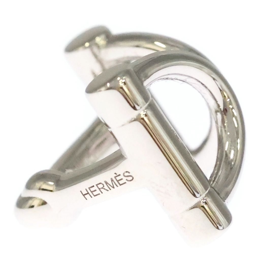 Hermes Mini Double D Scarf Ring Silver — view 3