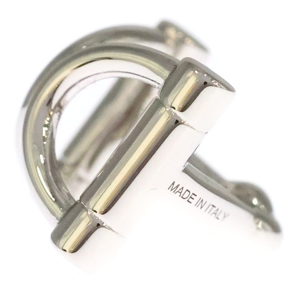 Hermes Mini Double D Scarf Ring Silver — view 5
