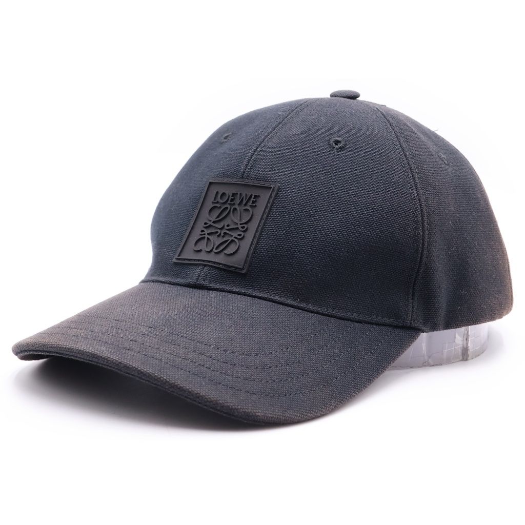 Loewe Anagram Logo Patch Cap Hat Black