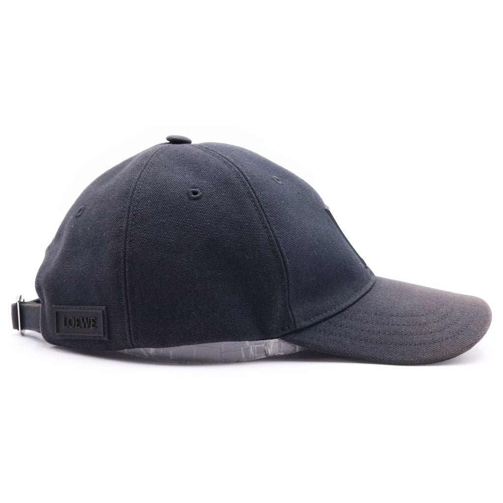 Loewe Anagram Logo Patch Cap Hat Black — view 3