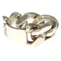Bottega Veneta Chain Plate Ring Silver
