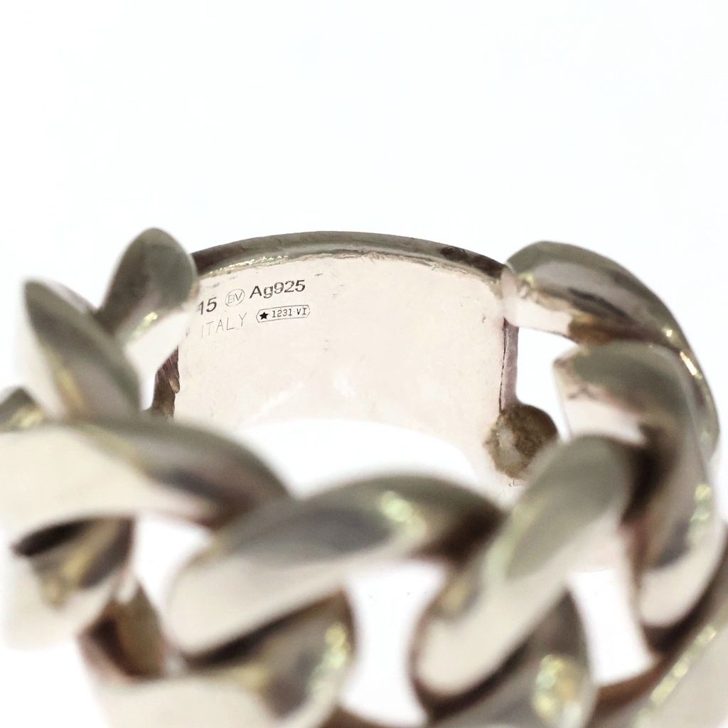 Bottega Veneta Chain Plate Ring Silver — view 5