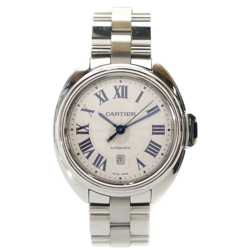 Cartier Cles de SS at Stainless Steel Automatic Winding Silver Dial Watch