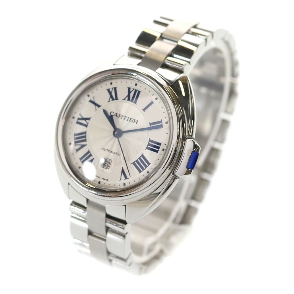 Cartier Cles de SS at Stainless Steel Automatic Winding Silver Dial Watch — view 4