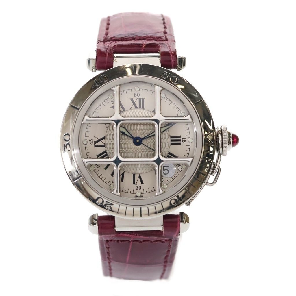 Cartier Pasha Grid Anniversary SS Leather at Stainless Steel Automatic Winding