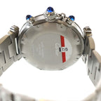 Cartier Pasha 38 Chronograph SS Quartz Stainless Steel Date Watch White Dial — view 5