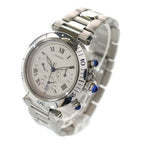 Cartier Pasha 38 Chronograph SS Quartz Stainless Steel Date Watch White Dial — view 4