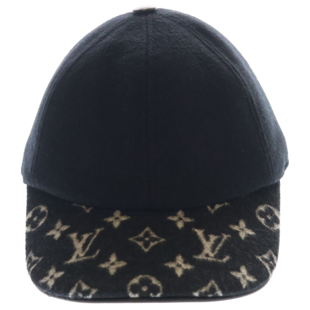 Louis Vuitton Monogram Endless Cap Woolen Dress Cap Hat Black — view 4
