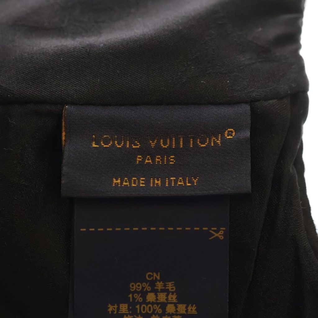 Louis Vuitton Monogram Endless Cap Woolen Dress Cap Hat Black — view 7