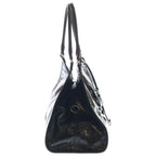 Prada Small Leather Tote Handbag Black — view 3