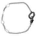 Dior Contrast Chain Bracelet Silver Black
