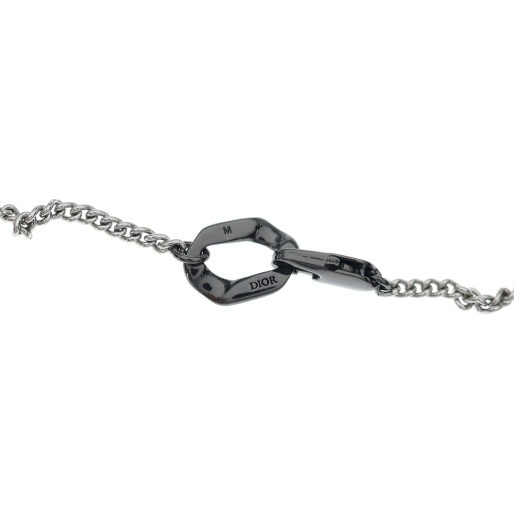 Dior Contrast Chain Bracelet Silver Black — view 5