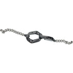 Dior Contrast Chain Bracelet Silver Black — view 5