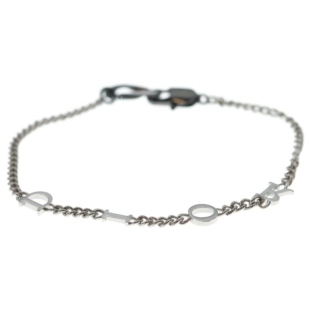 Dior Contrast Chain Bracelet Silver Black — view 3